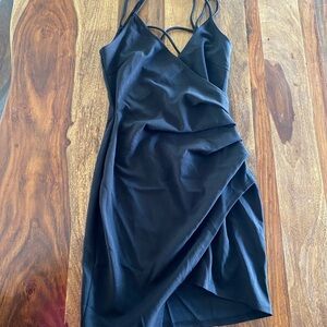Windsor Elegant Black Wrap Dress